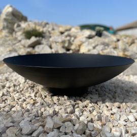 Misa na vodu z lakovanej ocele 200 x 31 cm  - BLACK bez diery