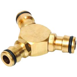 Spojka na 3 rýchlospojky mosadz