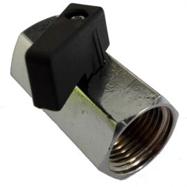 Chrómovaný guľový ventil FF 3/8"