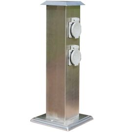 Nerezový stĺpik 4/zásuvka