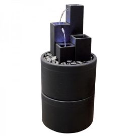 Square Bronze s dvojitým podstavcom - Sklobetónová fontána exteriér/interiér