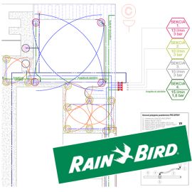 Projekt závlahy RainBird do 350 m2