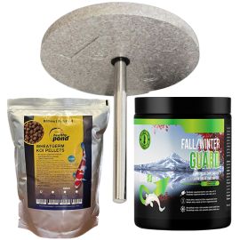 Zimný set pre jazierko - BactoUP 10m3 - Ohrievač 150 W - Wheatgerm 3mm / 3l